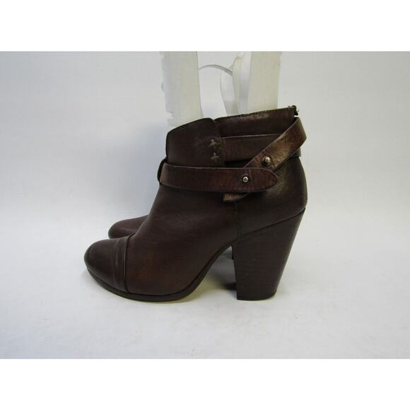 RAG & BONE Womens Size 38 EUR Brown Leather Buckle Ankle Fashion Boots Bootie